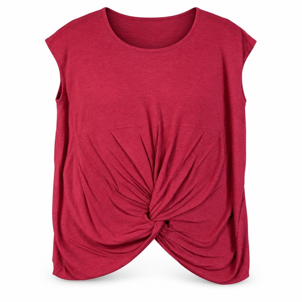 Anthropologie Sunday in Brooklyn Knit Top M Hot Pink NEW Twist Front Boho Chic